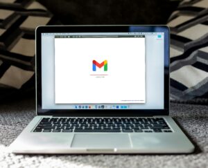 laptop with a gmail opened showcasing email marketing service